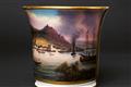 Eight Berlin KPM porcelain cups and saucers with views of castles in the Rhineland - image-2