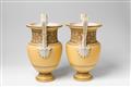 A pair of Berlin KPM Attic style scroll-handled vases - image-3
