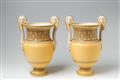 A pair of Berlin KPM Attic style scroll-handled vases - image-1