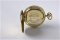 A Longines 18k yellow gold open face doctor's chronograph pocket watch with pulsations - image-2