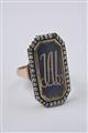 A Neoclassical 14k red gold and enamel memory ring - image-1