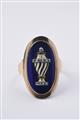 A George III 14k gold and diamond memory ring - image-1