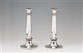 A pair of Biedermeier silver candlesticks - image-1