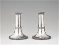 A pair of Vienna silver candlesticks - image-1