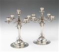 A pair of Art Deco Hanau silver candelabra - image-1