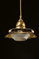A brass and opal glass ceiling light by Henry van de Velde - image-2