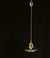 A brass and opal glass ceiling light by Henry van de Velde - image-1