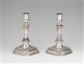 A rare pair of Braunau silver candlesticks - image-1