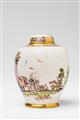 A Meissen porcelain tea caddy with rare heraldic decor - image-4