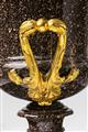 A rare set of five ormolu-mounted carved porphyry krater vases - image-5