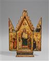 Master of Tobia (Maestro di Tobia) - Triptych of the Madonna Enthroned - image-1