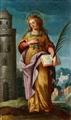 Italo-Flämischer Meister des 16. Jahrhunderts - Drei Darstellungen aus dem Marienleben, sowie verso Darstellungen der hl. Katharina und der hl. Barbara - image-3