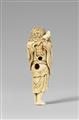A very fine and lively early ivory netsuke of a laughing Gama Sennin. 18th century - image-2