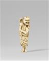 A very fine and lively early ivory netsuke of a laughing Gama Sennin. 18th century - image-1