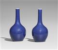 A pair of blue-glazed vases. Qing dynasty (1644-1911) - image-1