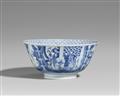 A blue and white bowl. Kangxi period (1662-1722) - image-1