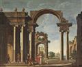 Italian School 18th century - Two Architectural Capriccios - image-1