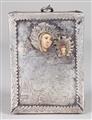 3 Miniaturikonen der Gottesmutter mit dem Kind, 18./19. Jh., Tempera auf Holz, Silber getrieben, graviert, 8,3 x 6 cm - image-3