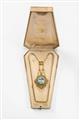 A Belle Epoque 14k gold and aquamarine collier - image-1