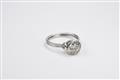 A 14k white gold diamond solitaire ring - image-1
