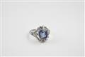A Belle Epoque platinum and Ceylon sapphire ring - image-1