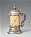 A German parcel gilt silver-mounted ivory jug "Amor vincit omnia" - image-2
