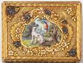 An 18k gold and enamel snuff box with hunting scenes - image-2