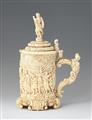 A carved ivory tankard with the triumph of Titus - image-1