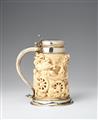 A German silver-mounted ivory tankard with the Triumph of Eucharist - image-1