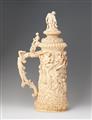 A monumental ivory tankard with a drunken Silenus - image-2
