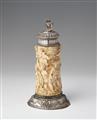 A German silver-mounted ivory tankard with tritons - image-2