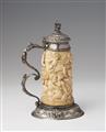 A German silver-mounted ivory tankard with tritons - image-3