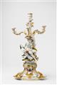 A large rare Meissen porcelain candlestick from the swan service - image-1