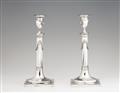 A rare pair of Duisburg silver candlesticks - image-1
