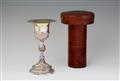 A Roman parcel gilt silver communion chalice and patene - image-1