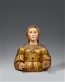 Probably Spain 2nd half 16th century - A reliquary bust of Saint Agnes, presumably Spanish, 2nd half 16th century - image-1