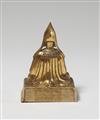 A Sinotibetan gilt bronze figure of a Gelugpa lama. 18th century - image-2