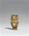 A hexagonal cloisonné enamel and gilt copper vase. 18th century - image-1