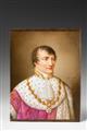 A porcelain plaque with Napoleon I in his coronation robe - image-1
