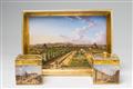 A three-piece Niedermayer porcelain writing set with views of Vienna - image-1