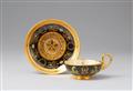 A Vienna porcelain cup and saucer with mythical beasts - image-1
