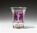 A rare cut glass beaker with "Cris de Berlin" motif - image-1