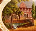 A Berlin KPM porcelain tray with a view of Chorin Abbey - image-2