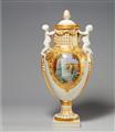 A rare Berlin KPM porcelain vase with views of Sanssoucis Palace - image-1