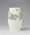 A Bing & Grøndahl porcelain vase with flowers in relief - image-1