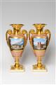 A pair of Berlin KPM porcelain vases with views of Berlin - image-2