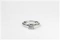 An 18k white gold diamond solitaire ring - image-1
