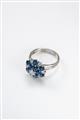 An 18k white gold and Ceylon sapphire ring - image-2
