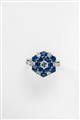 An 18k white gold and Ceylon sapphire ring - image-1