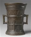 An East Frisian mortar with embossed decor - image-1